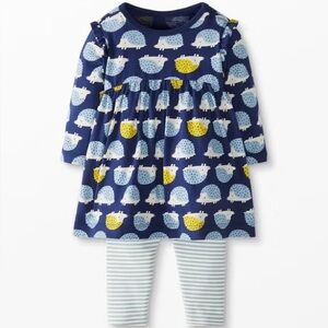 Hanna Andersson Blue Hedgehog Print Dress